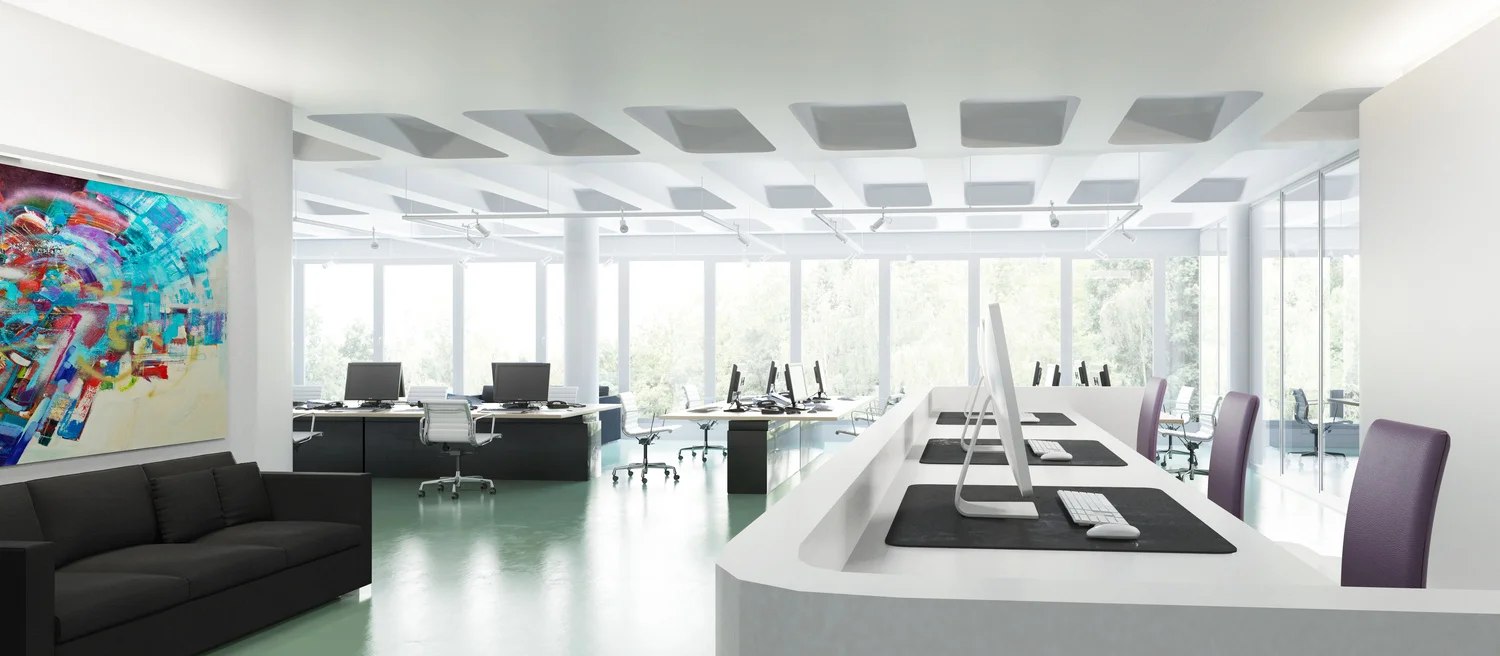 Sleek and professional office design after office renovation